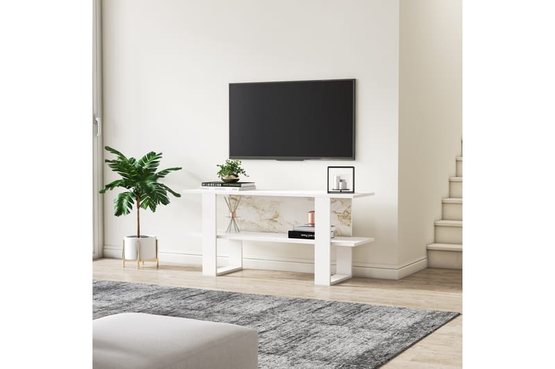 TV-benk Cornellia 120 cm - Hvit - TV benk & mediabenk