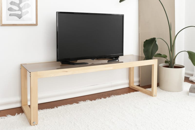TV-benk Crebb 130 cm - Natur - TV benk & mediabenk