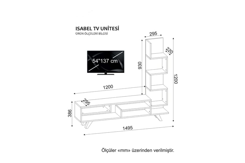 TV-benk Crebb 149 cm - Møbler - TV- & Mediamøbler - TV benk & mediabenk