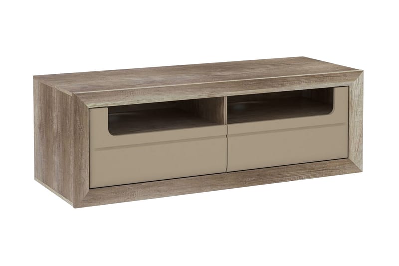 Tv-benk Edirne 144 cm - Beige/Brun - TV benk & mediabenk