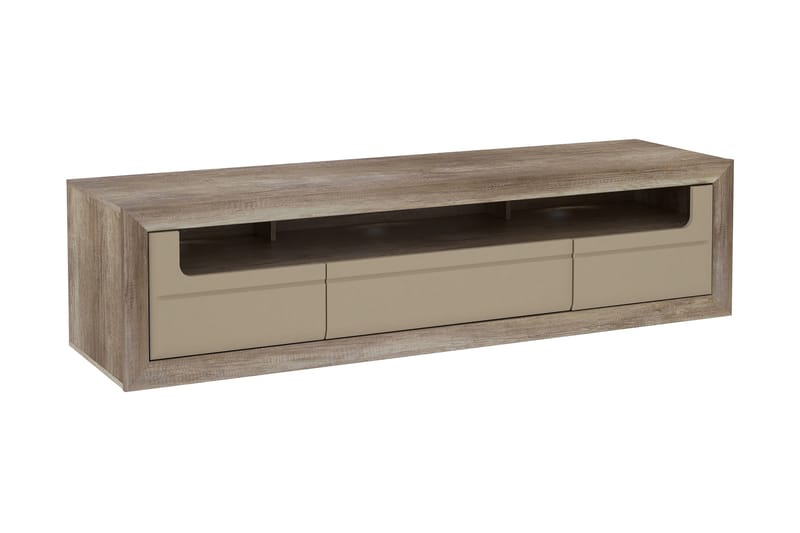 Tv-benk Edirne 194 cm - Beige/Brun - TV benk & mediabenk