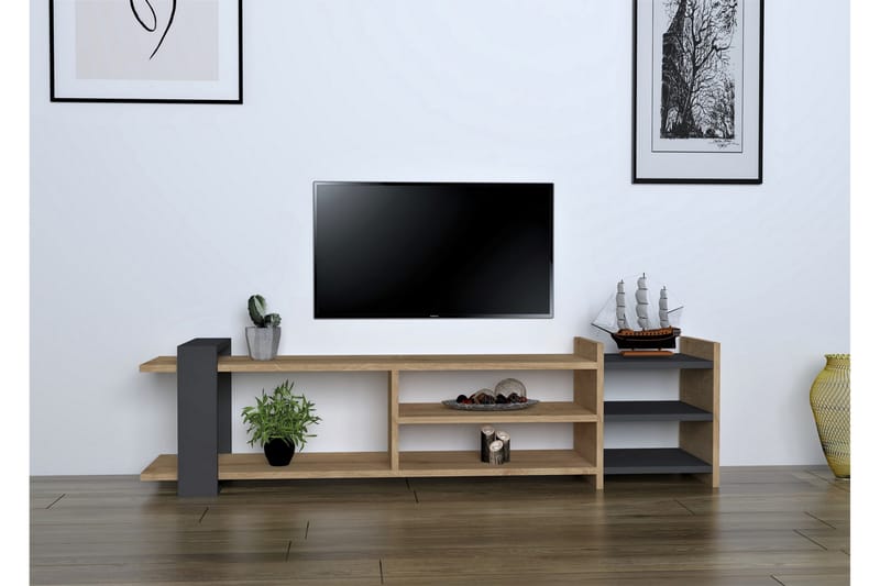 TV-benk Elistia 154 cm - Blå / Antrasitt - TV benk & mediabenk