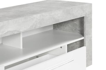 TV-benk Eriza 180 cm - Hvit|Betong - Møbler - TV- & Mediamøbler - TV benk & mediabenk