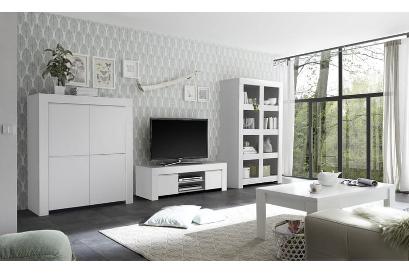 TV-benk Firenze 138 cm - Hvit - TV benk & mediabenk