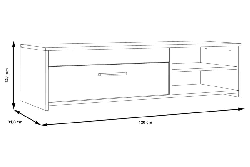 TV-benk Flannigan 120 cm - TV benk & mediabenk