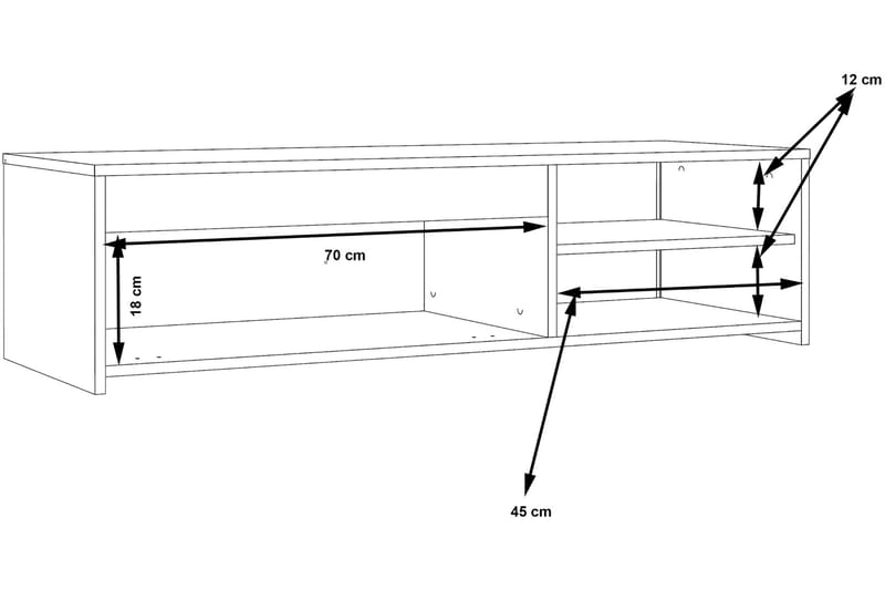 TV-benk Flannigan 120 cm - TV benk & mediabenk