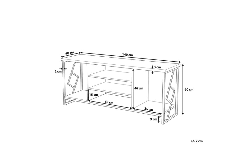 TV-benk Forres 40 x 140 cm - Tre | Natur - TV benk & mediabenk