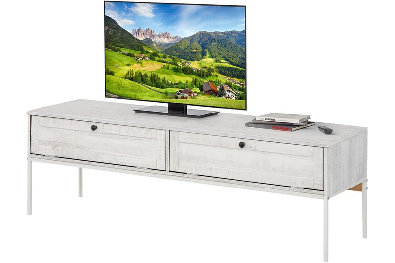 TV-benk Franja 140 cm - Beige|Hvit - Møbler - TV- & Mediamøbler - TV benk & mediabenk