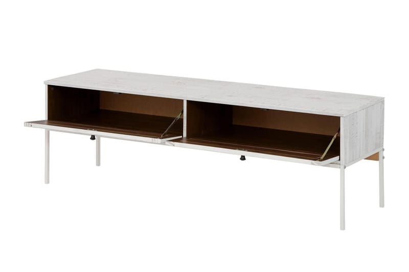 TV-benk Franja 140 cm - Beige|Hvit - Møbler - TV- & Mediamøbler - TV benk & mediabenk