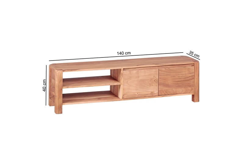TV-benk Gettle 140 cm - Brun - Møbler - TV- & Mediamøbler - TV benk & mediabenk