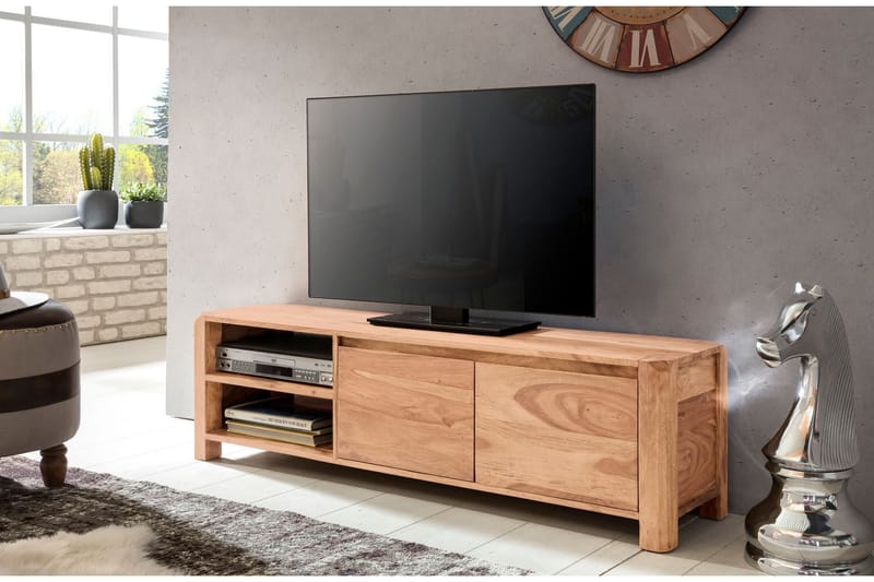 TV-benk Gettle 140 cm - Brun - Møbler - TV- & Mediamøbler - TV benk & mediabenk