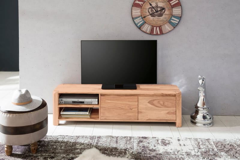 TV-benk Gettle 140 cm - Brun - Møbler - TV- & Mediamøbler - TV benk & mediabenk