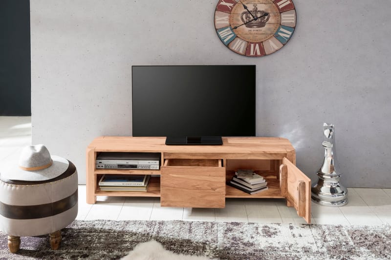 TV-benk Gettle 140 cm - Brun - Møbler - TV- & Mediamøbler - TV benk & mediabenk