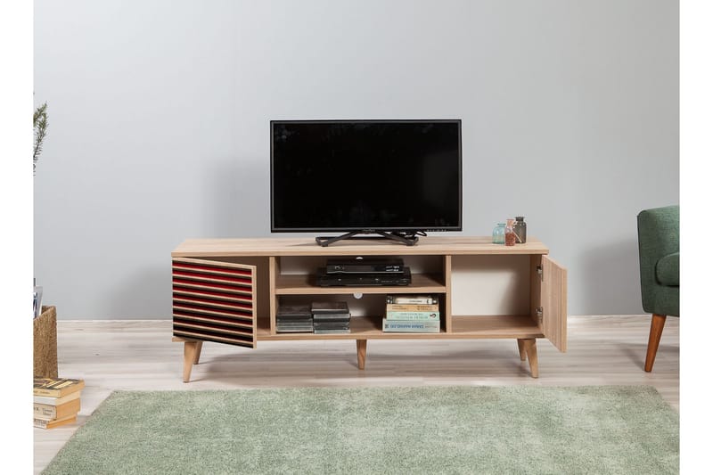 TV-Benk Gillberga 140 cm - Brun - TV benk & mediabenk