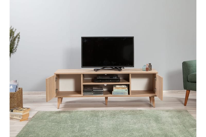 TV-Benk Gillberga 140 cm - Brun - TV benk & mediabenk