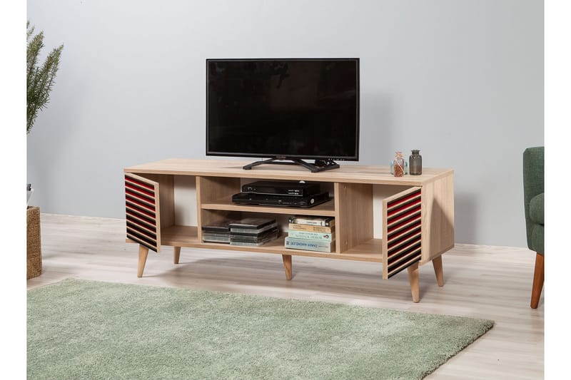 TV-Benk Gillberga 140 cm - Brun - TV benk & mediabenk