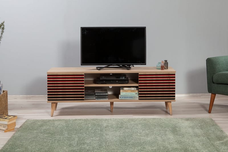 TV-Benk Gillberga 140 cm - Brun - TV benk & mediabenk