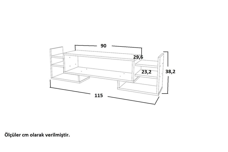 TV-benk Glansar 90 cm - TV benk & mediabenk