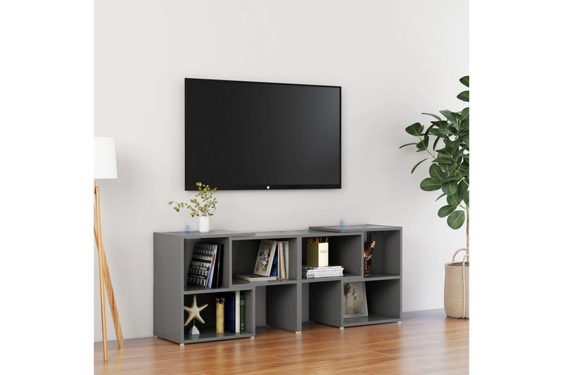 TV-benk grå 104x30x52 cm sponplate - Grå - TV benk & mediabenk