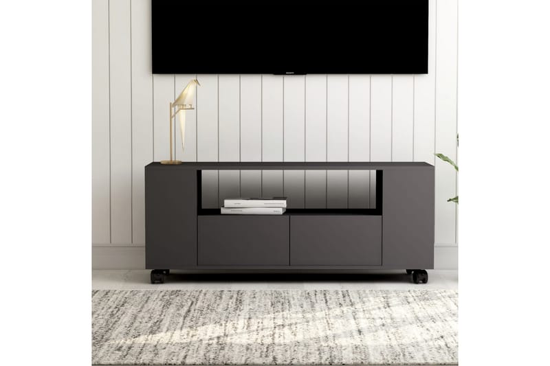 TV-benk grå 120x35x43 cm sponplate - Grå - TV benk & mediabenk