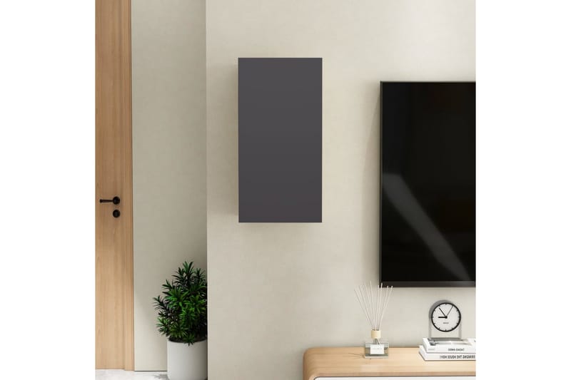 TV-benk grå 30,5x30x60 cm sponplate - Grå - TV benk & mediabenk