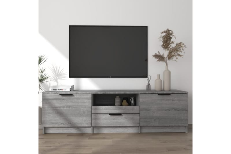 TV-benk grå sonoma 140x35x40 cm konstruert tre - Grå - TV benk & mediabenk
