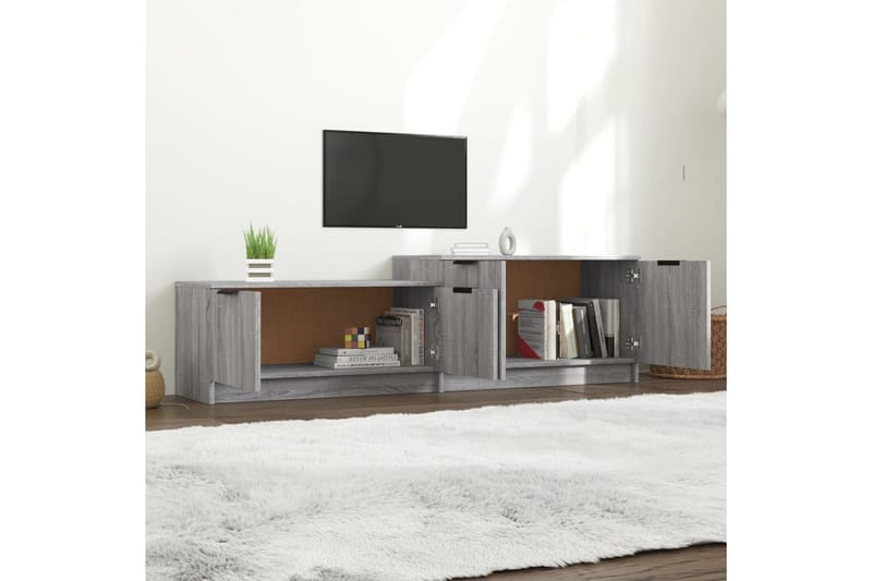 TV-benk grå sonoma 158,5x36x45 cm konstruert tre - Grå - TV benk & mediabenk