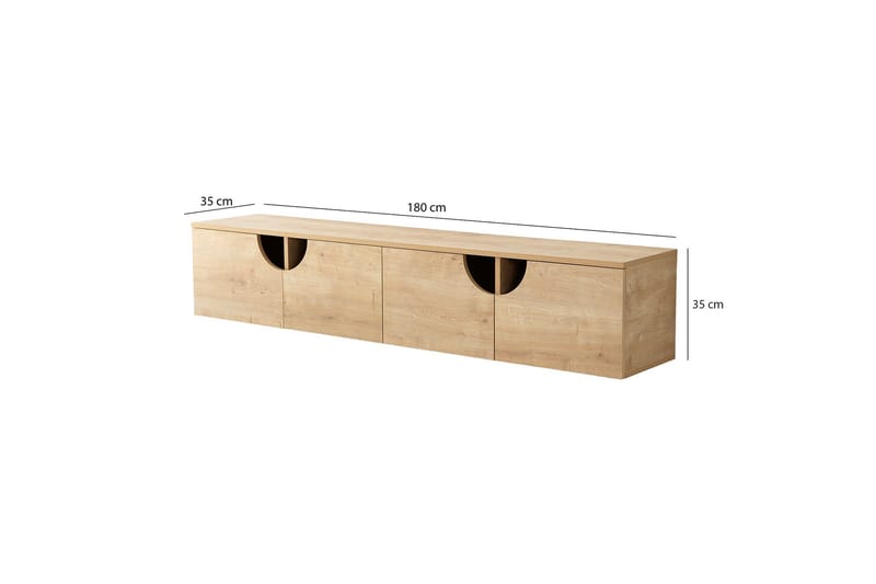 TV-benk Grotte 180 cm - Eik - TV benk & mediabenk