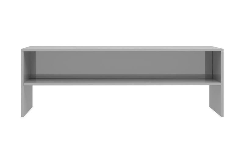 TV-benk høyglans grå 120x40x40 cm sponplate - Grå - TV benk & mediabenk