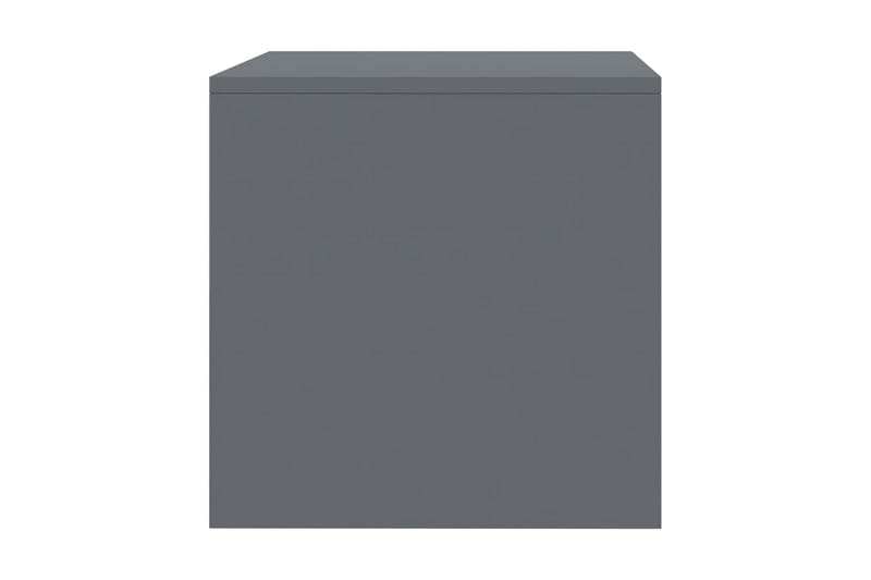 TV-benk høyglans grå 80x40x40 cm sponplate - Grå - TV benk & mediabenk