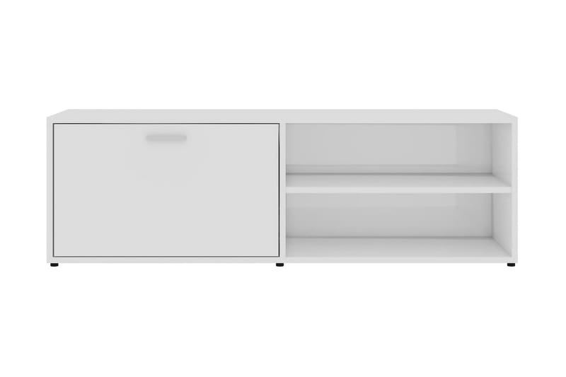 TV-benk høyglans hvit 120x34x37 cm sponplate - Hvit - TV benk & mediabenk