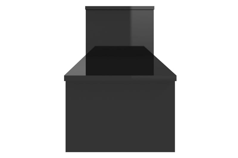 TV-benk høyglans svart 180x30x43 cm sponplate - Svart - TV benk & mediabenk
