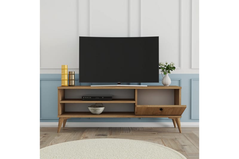 TV-benk Herston 120 cm - Natur - Møbler - TV- & Mediamøbler - TV benk & mediabenk