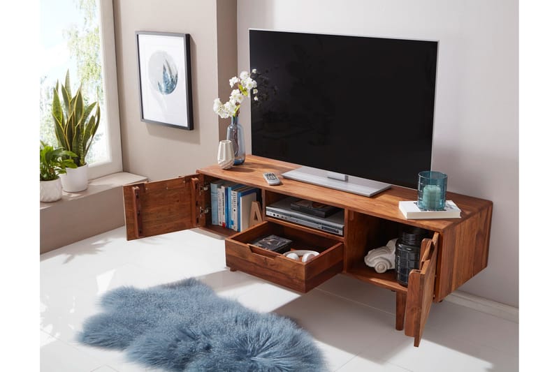 TV-Benk Huntscarth 135 cm - Brun - Møbler - TV- & Mediamøbler - TV benk & mediabenk