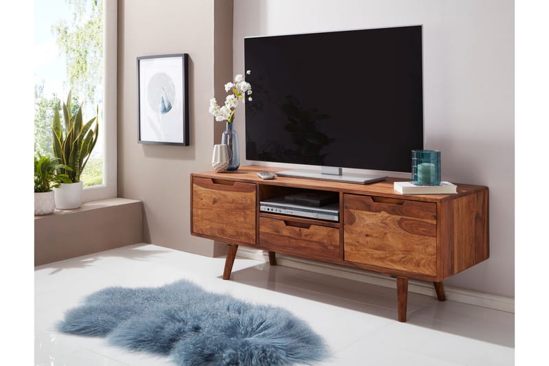TV-Benk Huntscarth 135 cm - Brun - Møbler - TV- & Mediamøbler - TV benk & mediabenk
