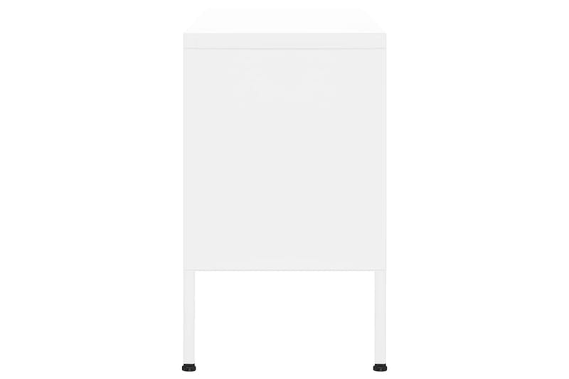 TV-benk hvit 105x35x50 cm stål - Hvit - TV benk & mediabenk