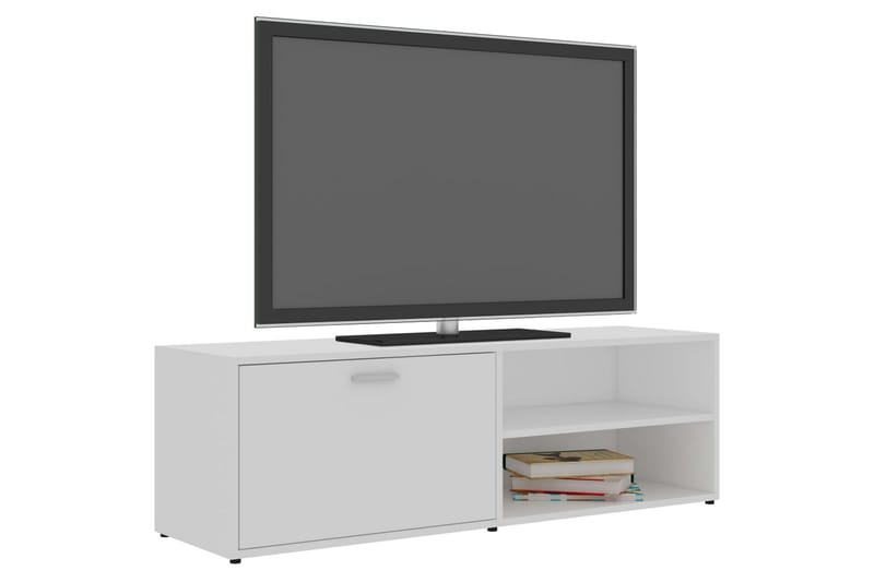 TV-benk hvit 120x34x37 cm sponplate - Hvit - TV benk & mediabenk