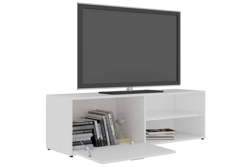 TV-benk hvit 120x34x37 cm sponplate - Hvit - TV benk & mediabenk