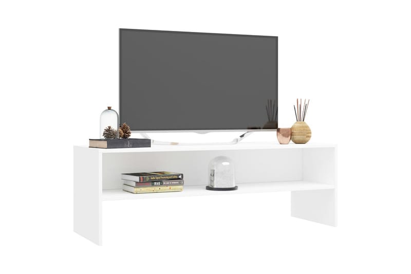 TV-benk hvit 120x40x40 cm sponplate - Hvit - TV benk & mediabenk
