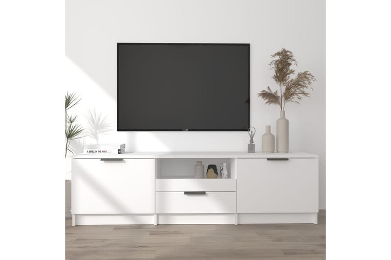 TV-benk hvit 140x35x40 cm konstruert tre - Hvit - TV benk & mediabenk