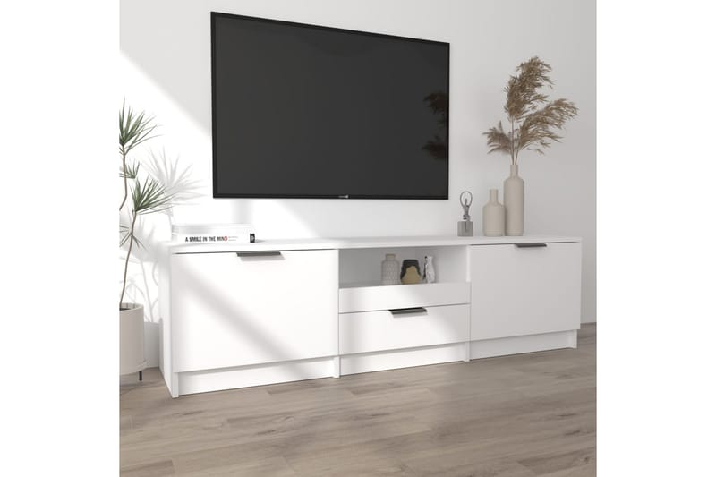 TV-benk hvit 140x35x40 cm konstruert tre - Hvit - TV benk & mediabenk