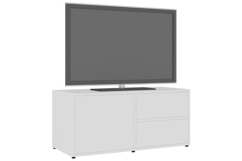 TV-benk hvit 80x34x36 cm sponplate - Hvit - TV benk & mediabenk