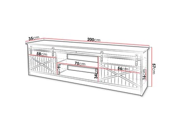 Tv-benk - Hvit - Møbler - TV- & Mediamøbler - TV benk & mediabenk