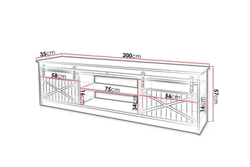 Tv-benk - Hvit - Møbler - TV- & Mediamøbler - TV benk & mediabenk