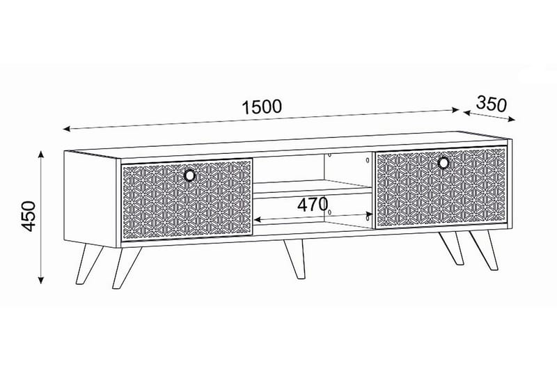 TV-benk Katryna 150 cm - Lys natur - TV benk & mediabenk