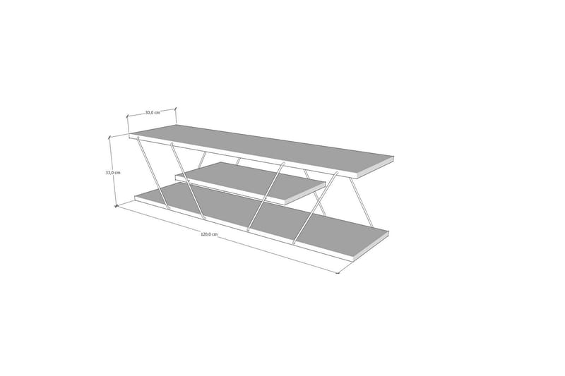 TV-benk Ljusfors 120 cm - Gul/Svart - Møbler - TV- & Mediamøbler - TV benk & mediabenk