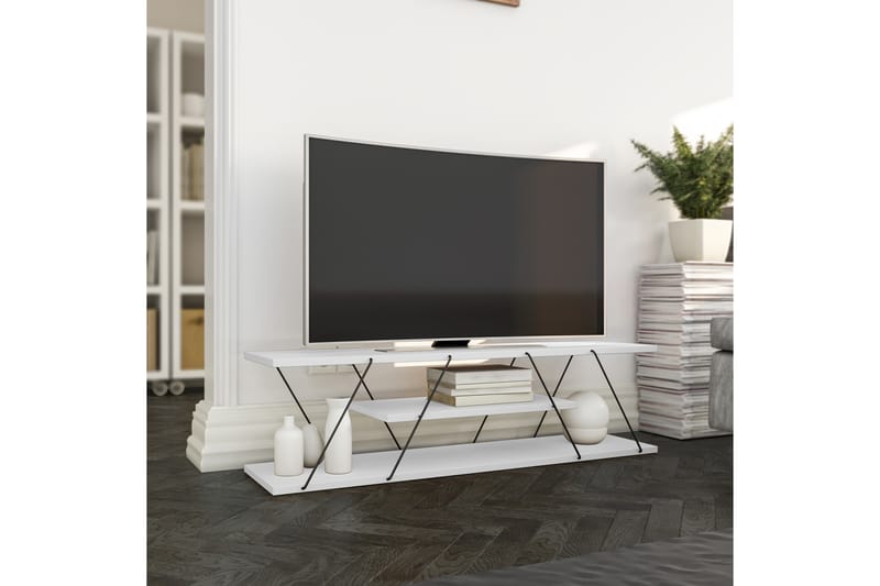 TV-benk Ljusfors 120 cm - Hvit - Møbler - TV- & Mediamøbler - TV benk & mediabenk