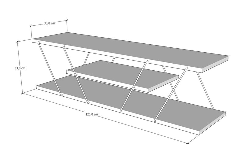TV-benk Ljusfors 120 cm - Valnøtt - Møbler - TV- & Mediamøbler - TV benk & mediabenk
