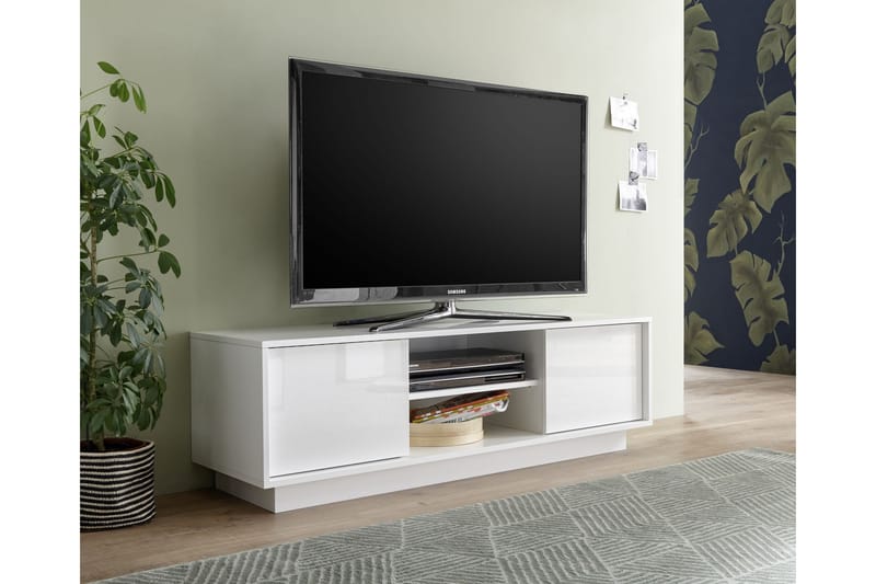 TV-benk Lorensborg 159 cm - Hvit - Møbler - TV- & Mediamøbler - TV benk & mediabenk