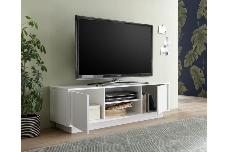 TV-benk Lorensborg 159 cm - Hvit - TV benk & mediabenk